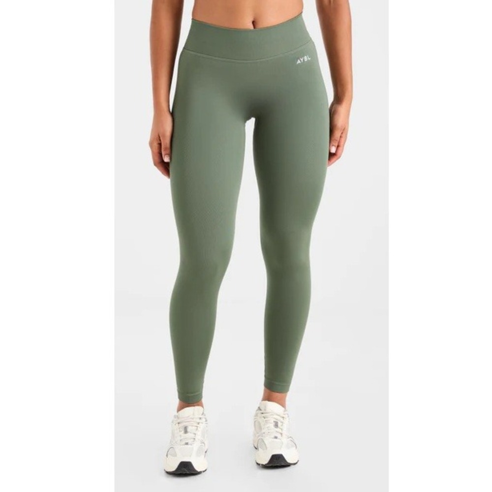 AYBL Women's Green High Waist‎ Scrunch Bum Adapt Seamless Leggings Size L NWT